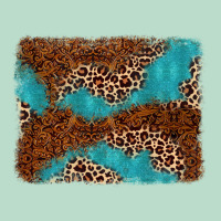 Turquoise Glitter Leopard Background Premium Hoodie | Teevron