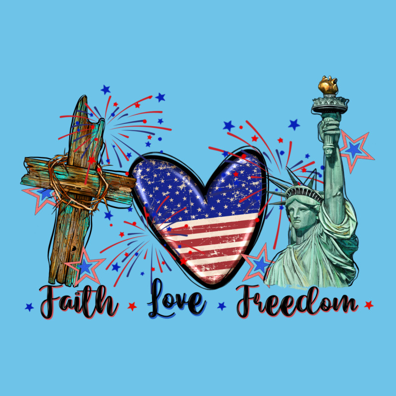 Faith Love Freedom 4th Of July Premium Sweatshirt by CowGirlArtShop | Teevron