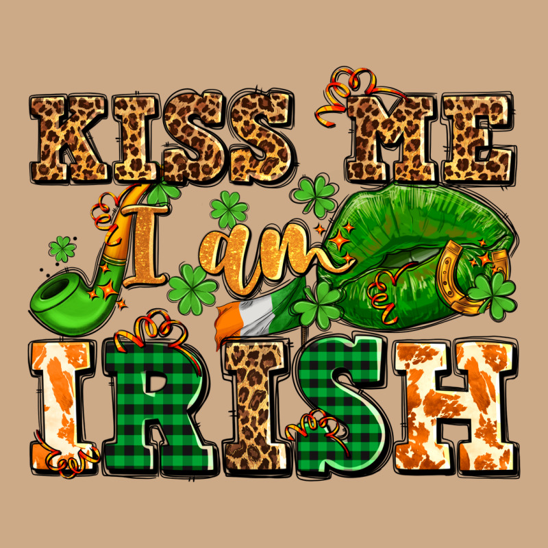Kiss Me I Am Irish  With Lips And Shamrocks Vintage Hoodie by AdoDesignShop | Teevron