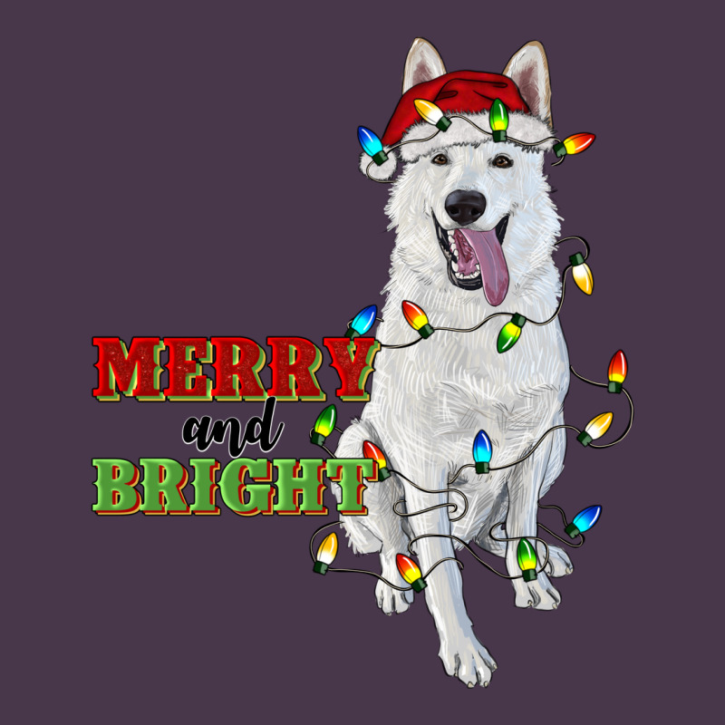 Merry And Bright White Shepherd Heavyweight Hoodie by RanaPortraitStore | Teevron