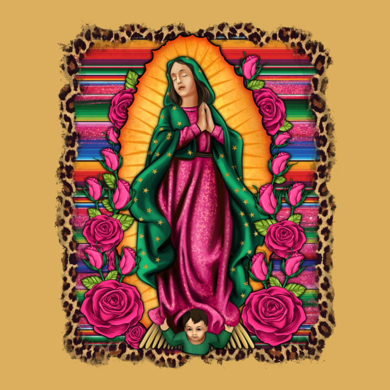 Our Lady Of Guadalupe Serape Background Premium Hoodie by Artiststas | Teevron