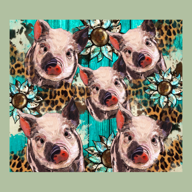 Western Cowhide Sunflower Baby Pig Urban Hoodie by BarkalooDesign | Teevron