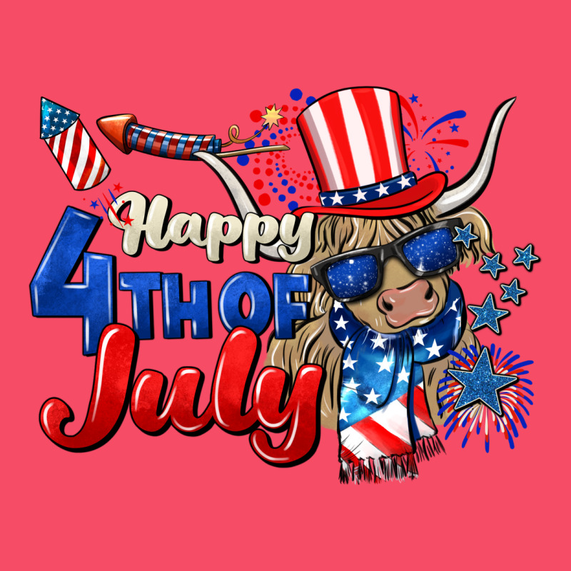 Happy 4th Of July Cow Premium Sweatshirt by CowGirlArtShop | Teevron