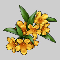 Yellow Jessamine Flower Illustrations Premium Tee | Teevron