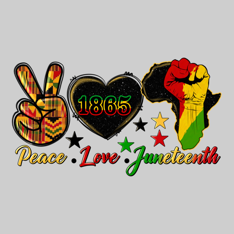 Peace Love Juneteenth Raised Fist Premium Sweatshirt by HRA Design Shop | Teevron