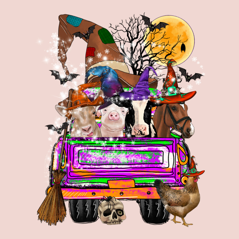 Hallloween Farm Animals Truck Premium Sweatshirt by CowhideDigitalArt | Teevron