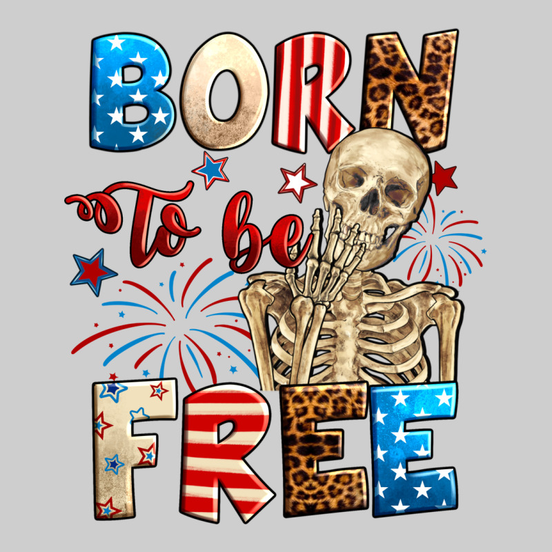 Born To Be Free With Skeleton 4th Of July Premium Sweatshirt by Neo Western | Teevron