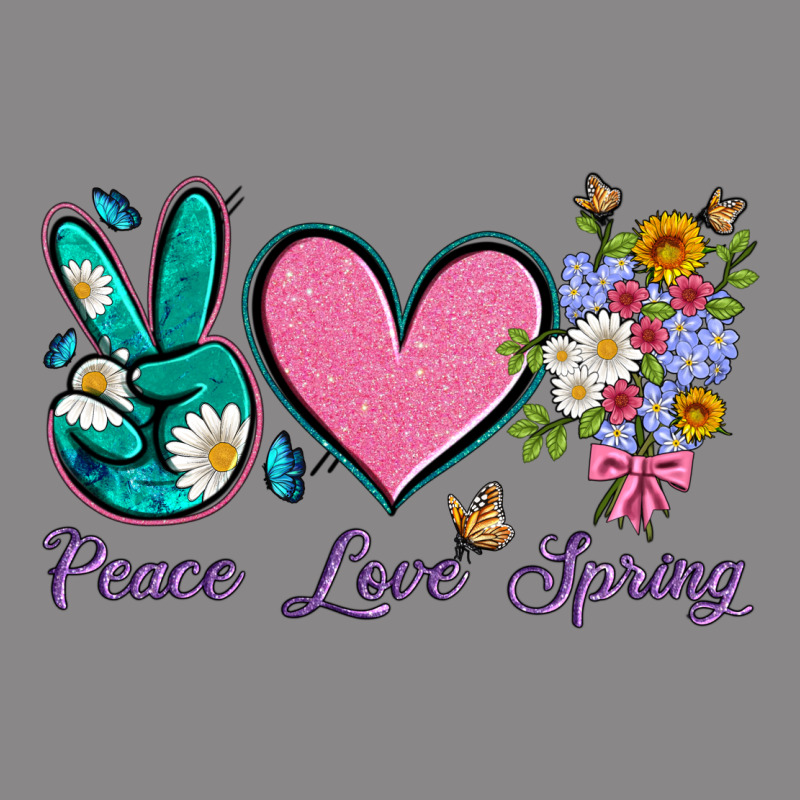 Peace Love Springwith Flowers And Butterfly Vintage Tee by Artiststas | Teevron
