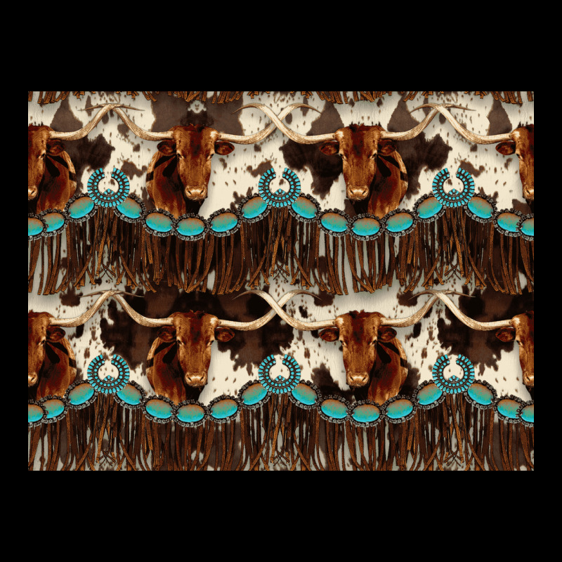Longhorn Cow Pattern Heavy Core Tee by CowhideDigitalArt | Teevron