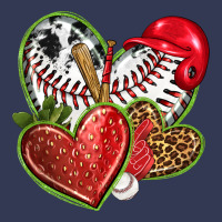 Baseball With Strawberry Hearts Heavyweight Hoodie | Teevron