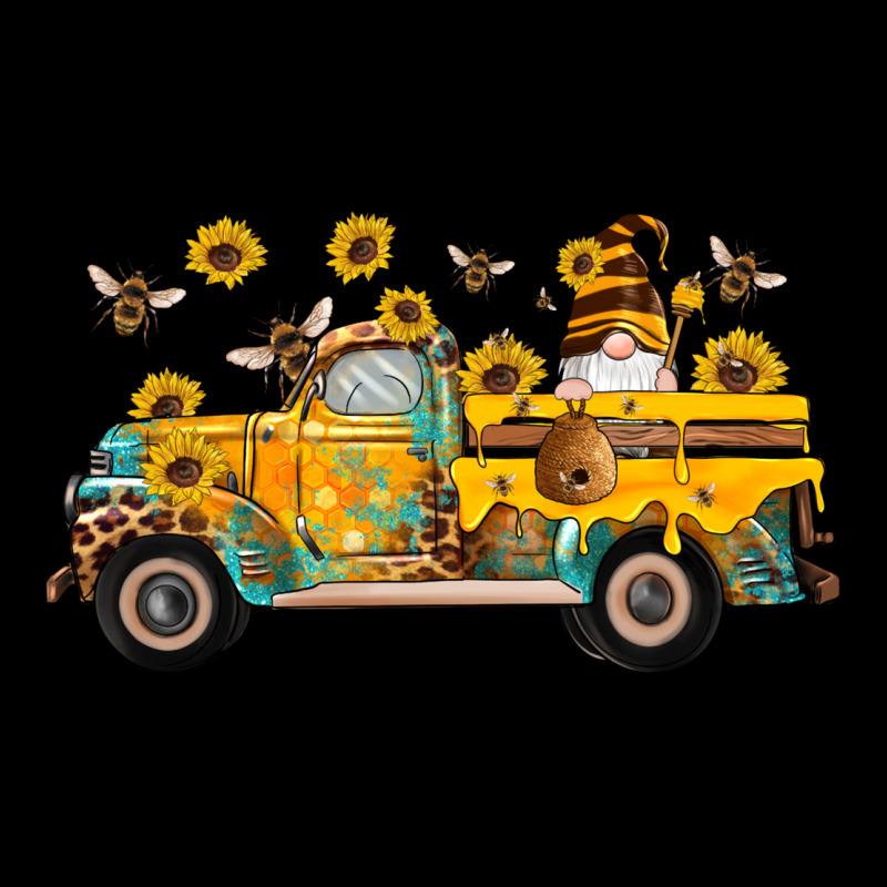 Western Bee Gnomes Truck Sunflowers Honeycomb Beehive Honey Turquoise Urban Heavy Tee by Artiststas | Teevron