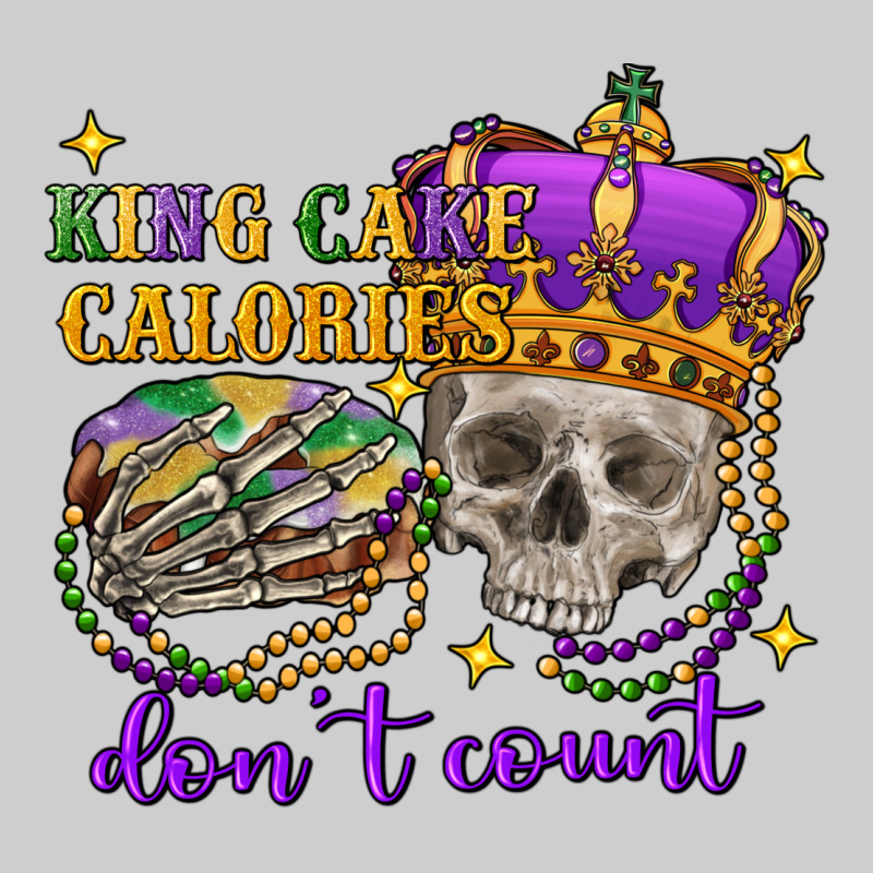 King Cake Calories Don't Count Skull Premium Sweatshirt by FaDigitalArtStudio | Teevron
