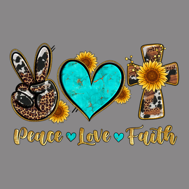 Peace Love Faith With Cros And Sunflower Vintage Tee by Artiststas | Teevron