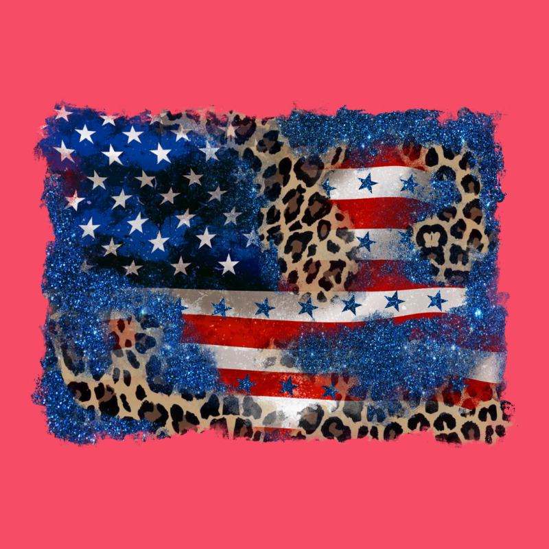 Leopard Glitter American Flag 4th Of July Premium Sweatshirt by CowGirlArtShop | Teevron