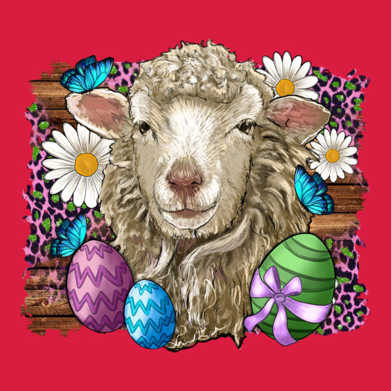 Easter Sheep Eggs Butterfly Daisys Leopard Glitter Wooden Premium Hoodie by Artiststas | Teevron