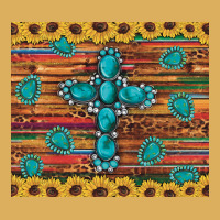 Western Gemstone Cross Sunflowers Leopard Serape Glitter Wooden Tumble Premium Hoodie | Teevron