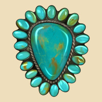 Western Gemstone Turquoise Premium Hoodie | Teevron