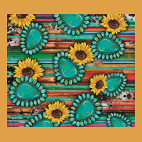 Western Gemstone Sunflowers Serape Cowhide Glitter Wooden Premium Hoodie | Teevron