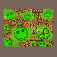 Shamrock Glitter Leopard And Wood Background Premium Hoodie | Teevron