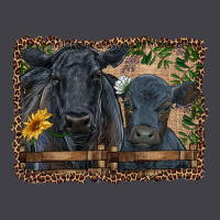 Western Black Angus Cattle And Calf With Leopard Heavyweight Hoodie | Teevron