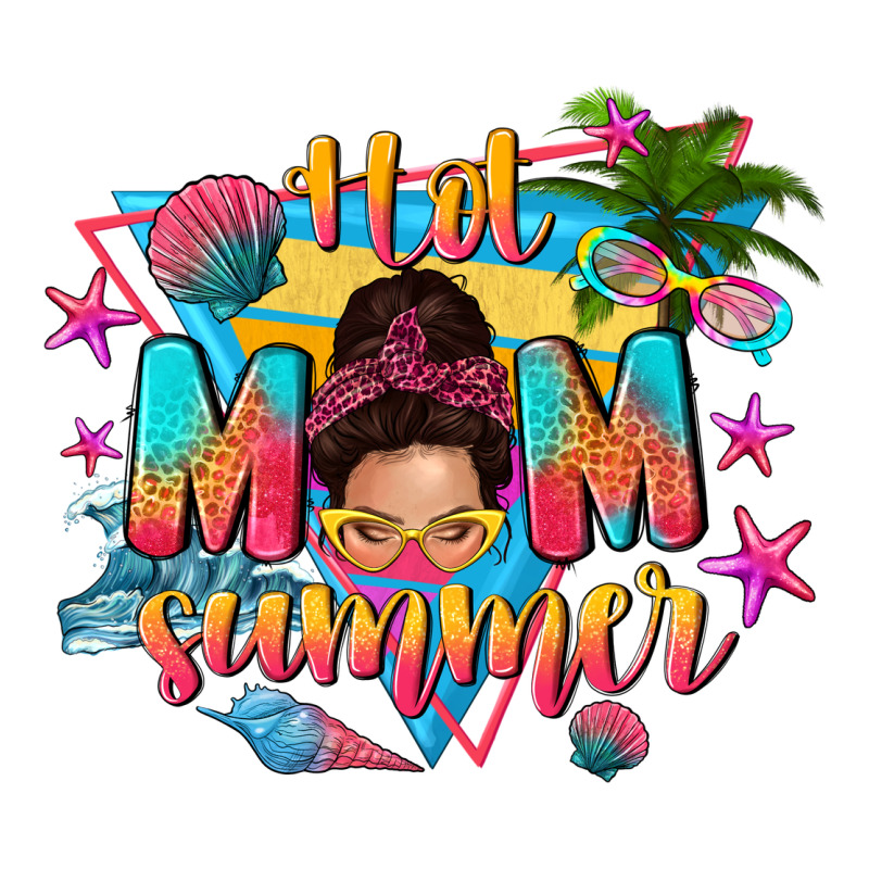 Hot Mom Summer With Messy Bun Heavyweight Hoodie by texasbilliewilder | Teevron