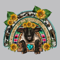 Suffolk Ewe Front Sunflowers Rainbow Long Sleeve Tee | Teevron