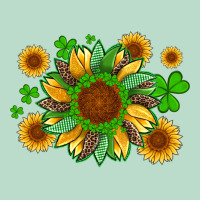 St Patricks Sunflowers With Shamrock And Glitters With Leopard Premium Hoodie | Teevron