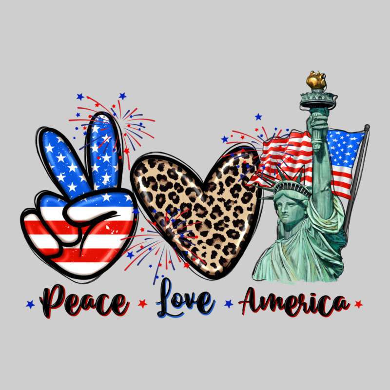 Peace Love America 4th Of July Premium Sweatshirt by CowGirlArtShop | Teevron
