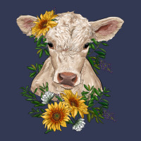 Charolais Calf With Sunflowers Heavyweight Hoodie | Teevron