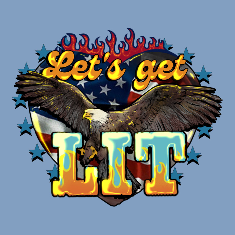Lets Get Lit America Eagle Urban Hoodie by NancyCooperArtShop | Teevron