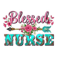 western blessed nurse pink floral arrow | Teevron
