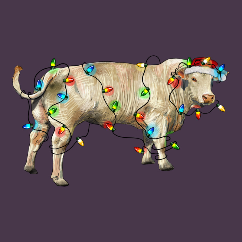 Charolais Bull With Christmas Lights Heavyweight Hoodie by RanaPortraitStore | Teevron