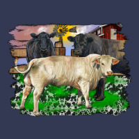 Charolais Bull Black Angus Cattle And Bull With Barnyard And Cowhide Heavyweight Hoodie | Teevron