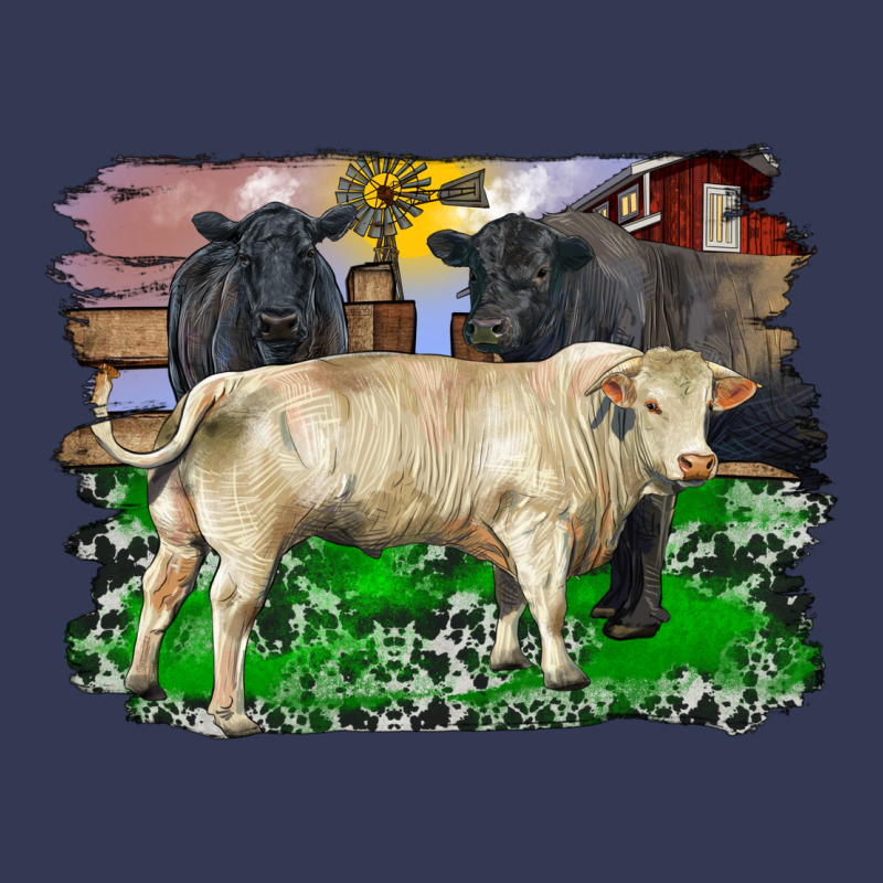 Charolais Bull Black Angus Cattle And Bull With Barnyard And Cowhide Heavyweight Hoodie by RanaPortraitStore | Teevron