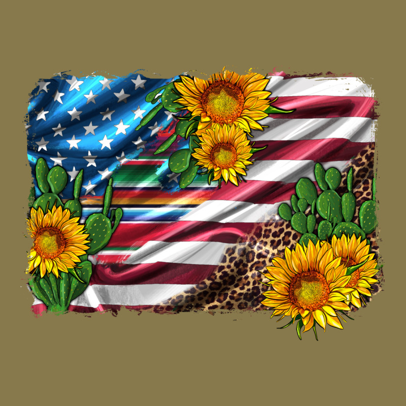 Usa Flag And Sunflower Serape Leopard And Cactus Premium Hoodie by Artiststas | Teevron