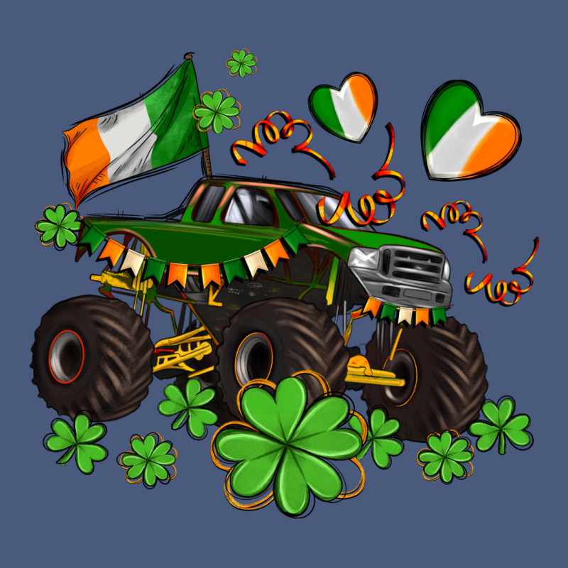 Monster Truck With Shamrocks Vintage Hoodie by AdoDesignShop | Teevron