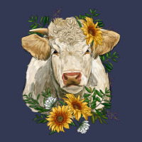 Charolais Cattle With Sunflowers Heavyweight Hoodie | Teevron
