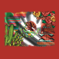 Mexico Flag Sunflowers Roses And Cactus With Serape Aztec And Leopard Premium Hoodie | Teevron