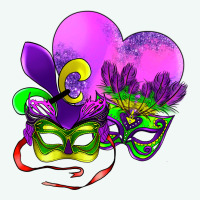 Mardi Gras Heart And Mask Premium Hoodie | Teevron