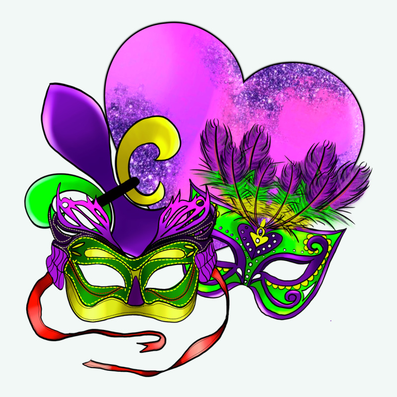 Mardi Gras Heart And Mask Premium Hoodie by AdoDesignShop | Teevron