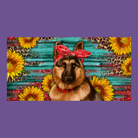 German Shepherd With Sunflowers License Plate Vintage Tee | Teevron