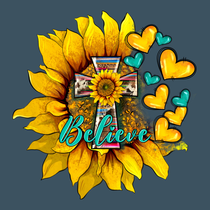 Western Sunflower  Cross Believe Urban Hoodie by BarkalooDesign | Teevron