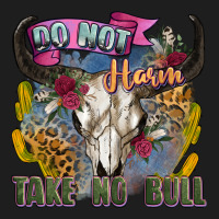 Do Not Harm Take No Bull Cow Skull Heavyweight Hoodie | Teevron
