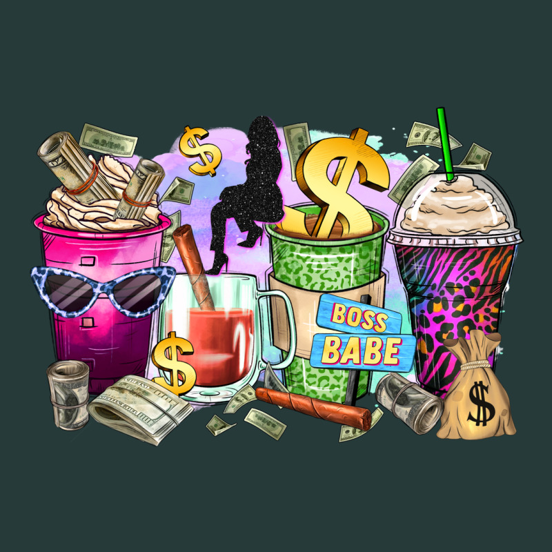 Boss Babe Coffee Cups Premium Sweatshirt by Zillion Design Studio | Teevron