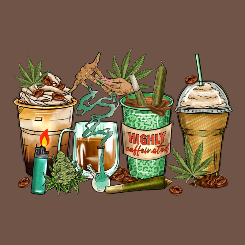Highly Caffeinated Coffee Cups Premium Sweatshirt by Zillion Design Studio | Teevron