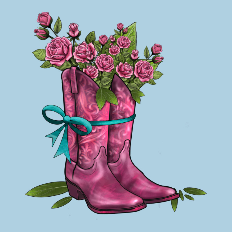 Valentines Day Western Boots And Roses Premium Hoodie by AdoDesignShop | Teevron