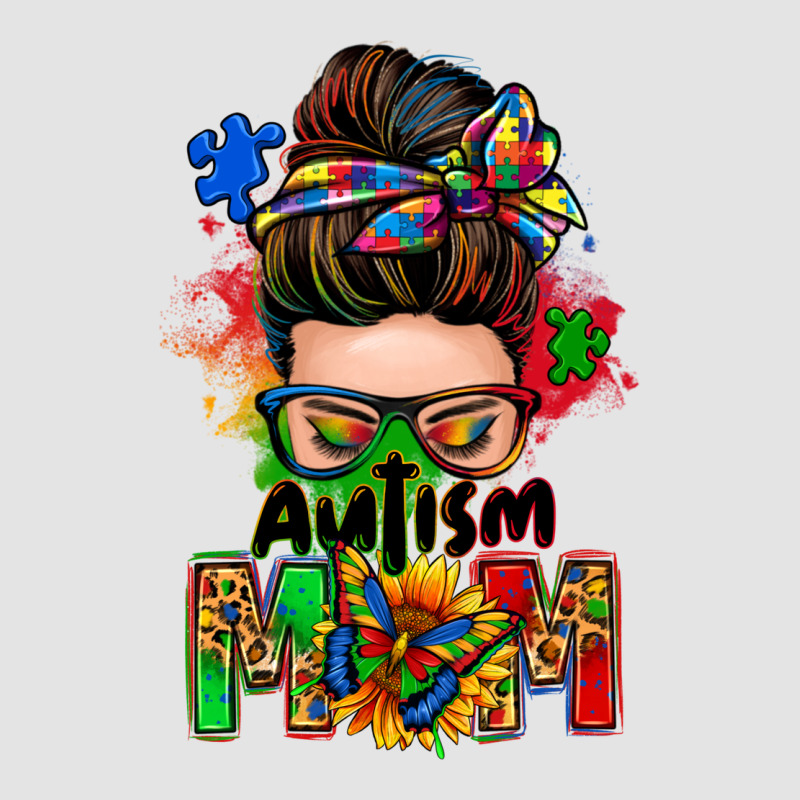 Autism Mom Messy Bun Premium Sweatshirt by Zillion Design Studio | Teevron
