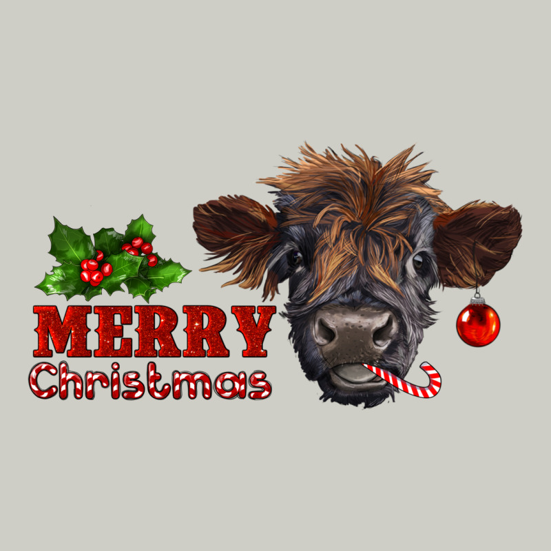 Merry Christmas Highland Calf With Candy Cane Heavyweight Hoodie by RanaPortraitStore | Teevron