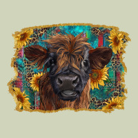 Highland Cow Calf With Western Background Heavyweight Hoodie | Teevron