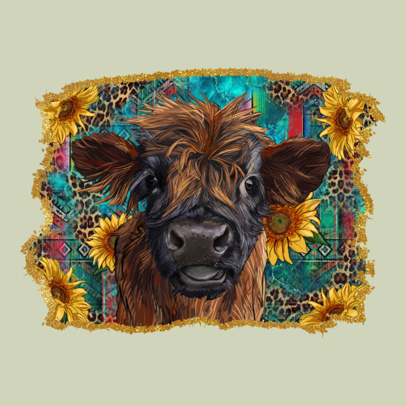 Highland Cow Calf With Western Background Heavyweight Hoodie by RanaPortraitStore | Teevron